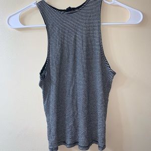 Aeropostale black and white striped tank top